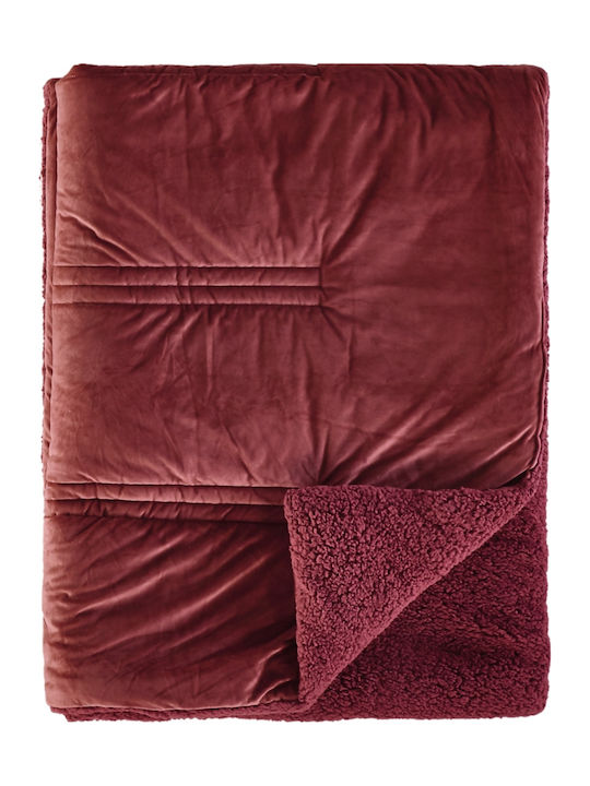 Kentia Quilt King Size with Hollowfiber Filling 260x240cm Notturno 05 Bordeaux