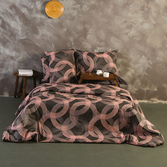SB Home Sheet Sets Queen 230x260cm. Rings Brown 4pcs