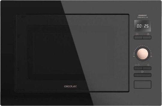 Cecotec Grandheat 2590 Built-in Blackrose Εντοιχιζόμενος Φούρνος Μικροκυμάτων με Grill 25lt Μαύρος