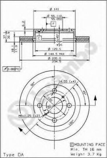 Brembo Bremsscheiben für Toyota Yaris