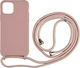 Silicone Back Cover with Strap Pink Sand (iPhone 11)