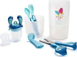 Kidsme Feeding Set Easy made of Plastic Blue 5pcs