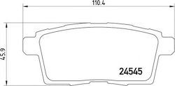 Brembo Brake Pad Rear for Mazda CX-7