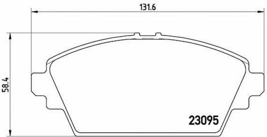 Brembo Σετ Τακάκια Εμπρός για Nissan Almera / Primera