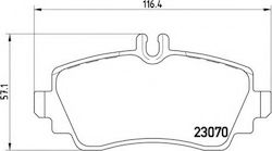 Brembo Plăcuță de frână Spate