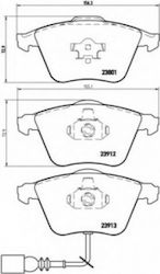 Brembo Brake Pad Front for Audi A3 Volkswagen Golf