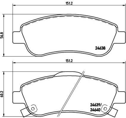 Brembo Σετ Τακάκια Πίσω για Honda CR-V