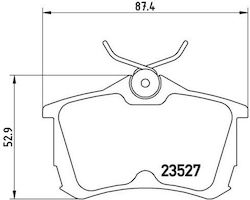 Brembo Спирачна Накладка Отзад