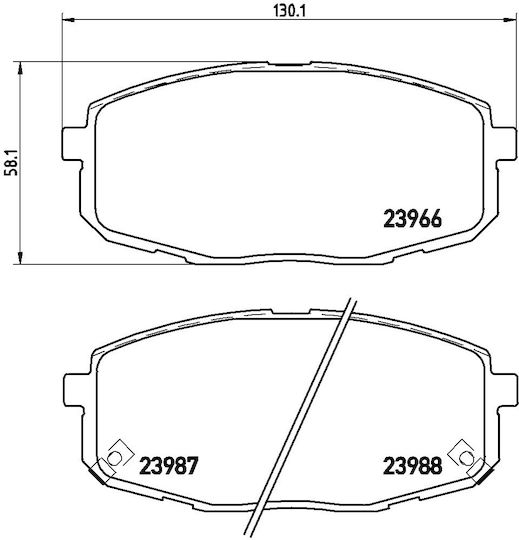 Brembo Brake Pad Front for Hyundai Kona / i30 Kia Carens / Soul