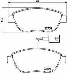 Brembo Brake Pad Front for Fiat Stilo