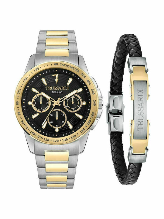 Trussardi T-Hawk Watch Battery with Metal Bracelet