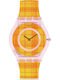 Swatch Fire Madras Ανδρικό Ρολόι 42mm Μπαταρίας με Πορτοκαλί Καουτσούκ Λουράκι