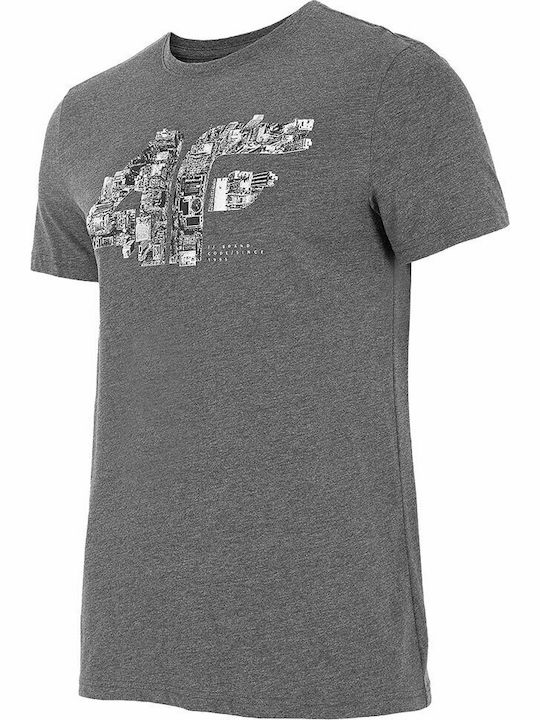 4F Men's Athletic T-shirt Short Sleeve Gray