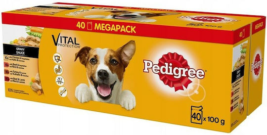 Pedigree Vital Protection Σάλτσα Υγρή Τροφή Σκύλων σε Φακελάκι με Κοτόπουλο, Λαχανικά και Μοσχάρι gr