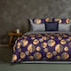 SB Home Duvet Cover Cotton Single 170x240 Gliter Purple