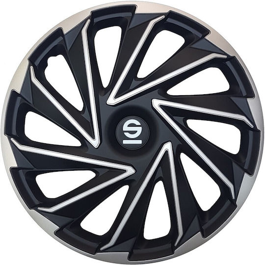 Sparco Σετ Τάσια Αυτοκινήτου Varese 4τμχ 16" Ασημί-Μαύρο