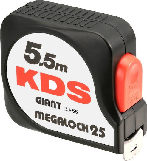 KDS Megalock Tape Measure with Auto-Rewind 25mm x 5.5m