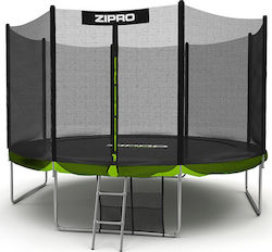 Zipro Outdoor Trampoline 374cm with Net & Ladder