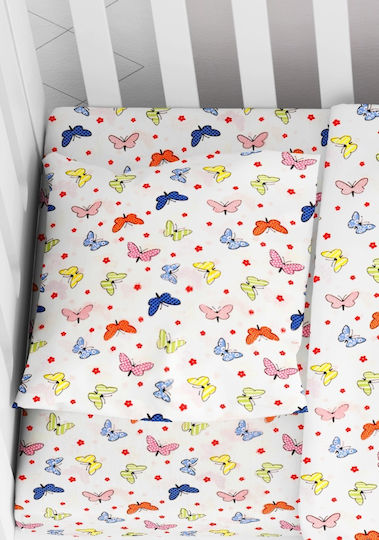 Dimcol Butterfly Față de pernă pentru copii din bumbac 100% 35x45cm 49 Multi