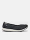 Lederne Damen Ballerinas in Schwarz Farbe