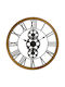 Antique Wall Clock Metallic Black Ø70cm