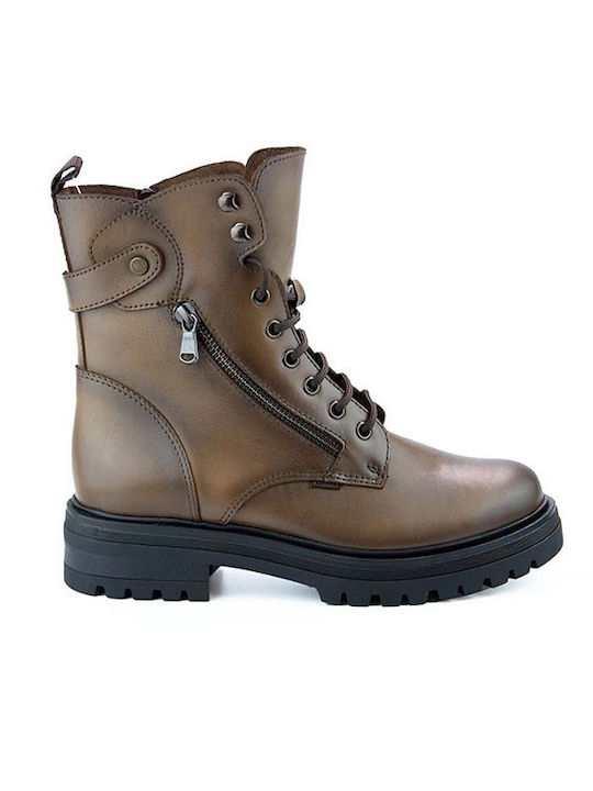 Ragazza Leather Women's Ankle Boots Brown