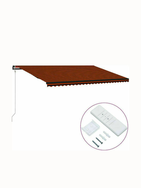 vidaXL Terrace Wall Tent Πορτοκαλί - Καφέ 6x3cm