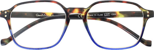 Gian Marco Venturi Cagliari Reading Glasses +2.50 Tartarouga Blu