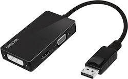 LogiLink CV0109 DisplayPort Мъжки към DVI-D / HDMI / VGA Женски