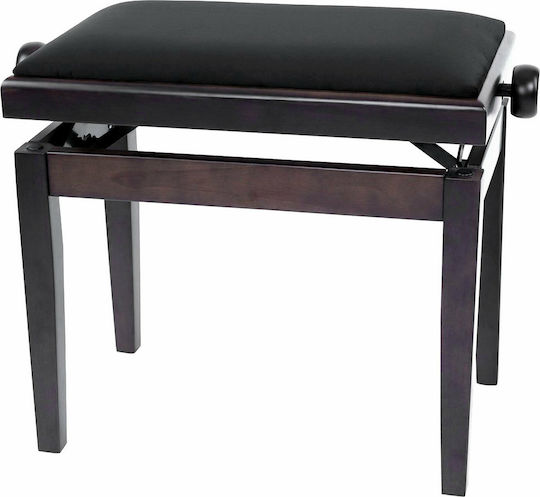 Gewa Piano Bench Deluxe Stool Piano Adjustable Dark Walnut Satin L52xW30xH48-57cm