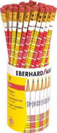 Eberhard Faber Pencil HB with Eraser (Μiscellaneous colours)