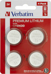 Verbatim Premium Lithium Μπαταρίες CR2430 3V 4τμχ