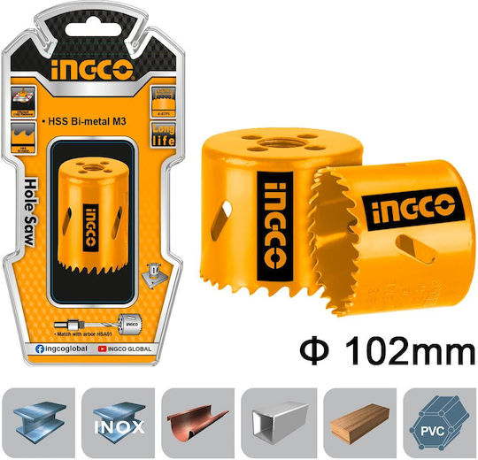 Ingco Hole Saw HSS for Wood, Metal and Plastic 500gr