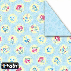 Fabi Fabi Floral Beidseitiges Karton 70x50cm Blau
