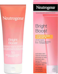 Neutrogena Bright Boost Hydrating Λεπτόρρευστη Κρέμα Προσώπου Ημέρας με SPF30 για Αντιγήρανση με Βιταμίνη C 50ml