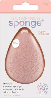 Real Techniques Synthetic Make Up Sponge for Foundation Sponge+ Miracle Cleanse