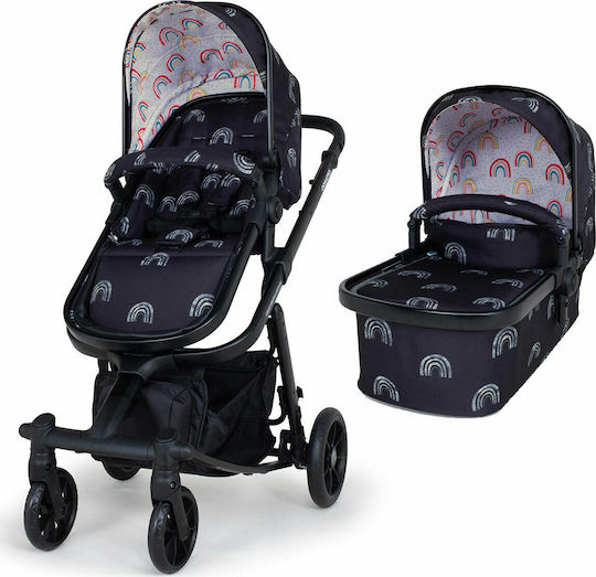 Cosatto Giggle Quad Adjustable 2 in 1 Baby Stroller Suitable for Newborn Night Rainbow