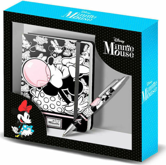 Karactermania Minnie Bubblegum Set de Papetărie pentru Copii cu Caiet de Notițe și Stilou 2buc