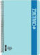 A&G Paper Spirala Caiet Cu dungi B5 120 Foi 4 Subiecte Challenge Albastru deschis 1buc