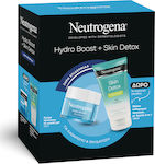 Neutrogena Hydro Boost & Skin Detox Skin Care Set for Moisturizing & Facial Cleaning with Face Cream & Face Mask