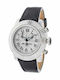 Glam Rock Γυναικείο Ρολόι 44mm Χρονογράφος Μπαταρίας με Μαύρο Δερμάτινο Λουράκι