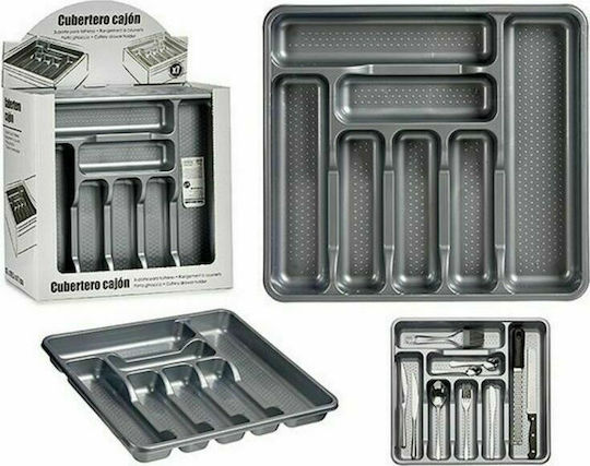 BigBuy Tăvi Pentru Tacâmuri De Sertar Din Plastic 42.5x39x4.5cm Gri BigBuy Tăvi Pentru Tacâmuri De Sertar Din Plastic 42.5x39x4.5cm Gri