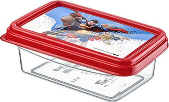 TnS Superman Plastic Kids' Food Container 0.40lt Red x x 5cm