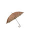 Fresk Kinder Regenschirm Gebogener Handgriff Braun mit Durchmesser 73cm.