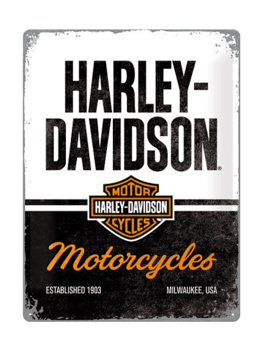 Nostalgic Art Metallic Wall Sign Harley Davidson Motorcycles 30x1x40cm