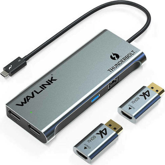 Wavlink Thunderbolt 3 Docking Station with DisplayPort 4K Ethernet Silver (WL-UTD05)
