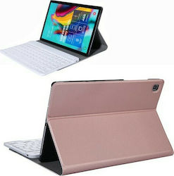 Flip Cover Δερματίνης με Πληκτρολόγιο Ροζ Χρυσό (Galaxy Tab S6 Lite 10.4)