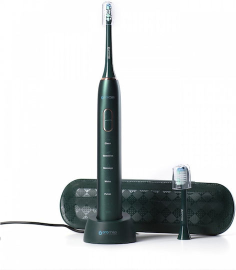 Oromed Oro-Brush Periuță de dinți electrică cu Husă de Călătorie Verde