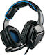 Sades SA-920 Plus Over Ear Gaming Headset with Connection 2x3.5mm / 3.5mm Blue