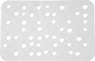 Dimitracas Drops Bathtub Mat with Suction Cups White 34x54cm